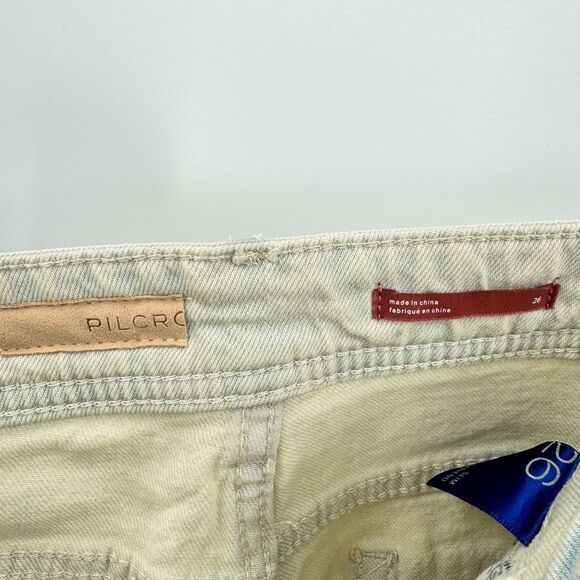 ANTHROPOLOGIE | PILCRO Light Acid Wash Distressed Slim Boyfriend Jeans Size 26 - Picture 9 of 11